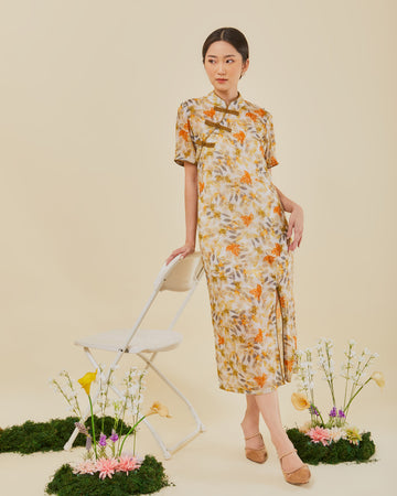 Azure Tranquility Cheongsam Dress